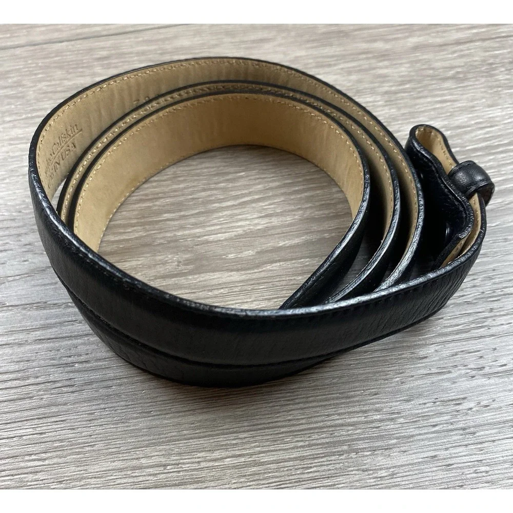 Tiffany & Co Men's‎ Genuine Calfskin Leather Belt No Buckle Black Size 36